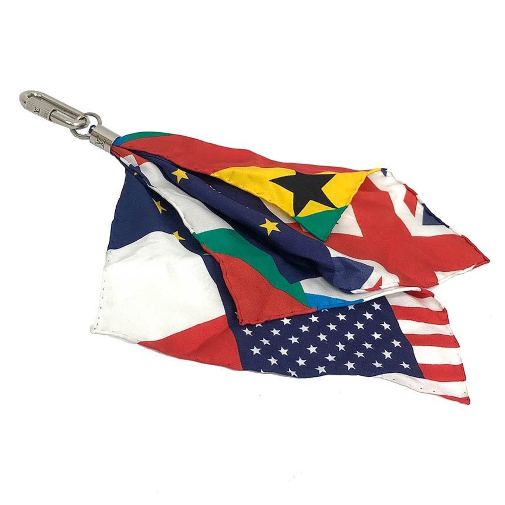 LOUIS VUITTON Louis Vuitton Keychain Bijoux Sac Flags MP2485 National Flag Unisex Men Women Bag Charm Key Ring Wallet Small aq5201