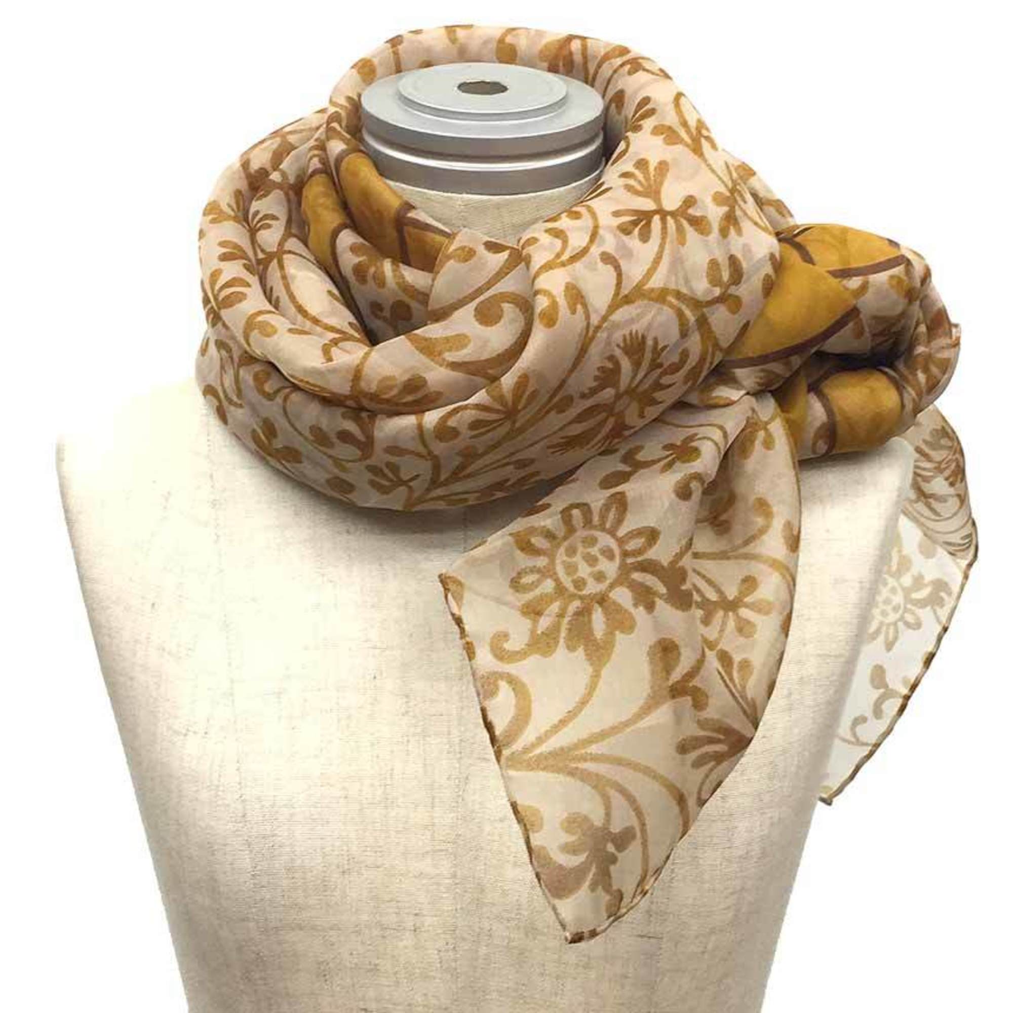 CHANEL Shawl Stole Large Scarf Muffler Camel Cocomark Chanel aq9185