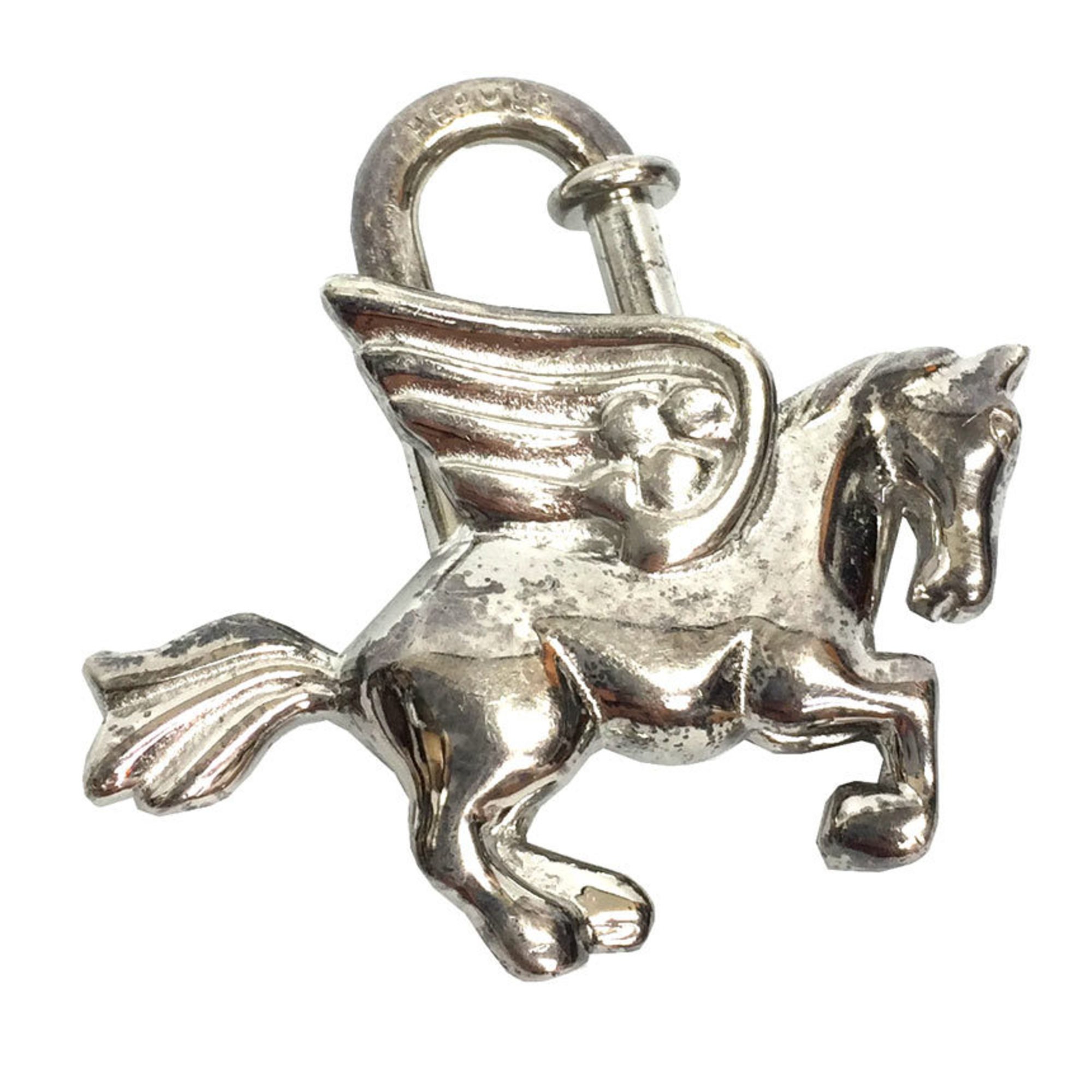 HERMES Pegasus Cadena Necklace Charm Pendant Bag 1993 Limited Silver Color Keychain Top Hermes Small AQ6450