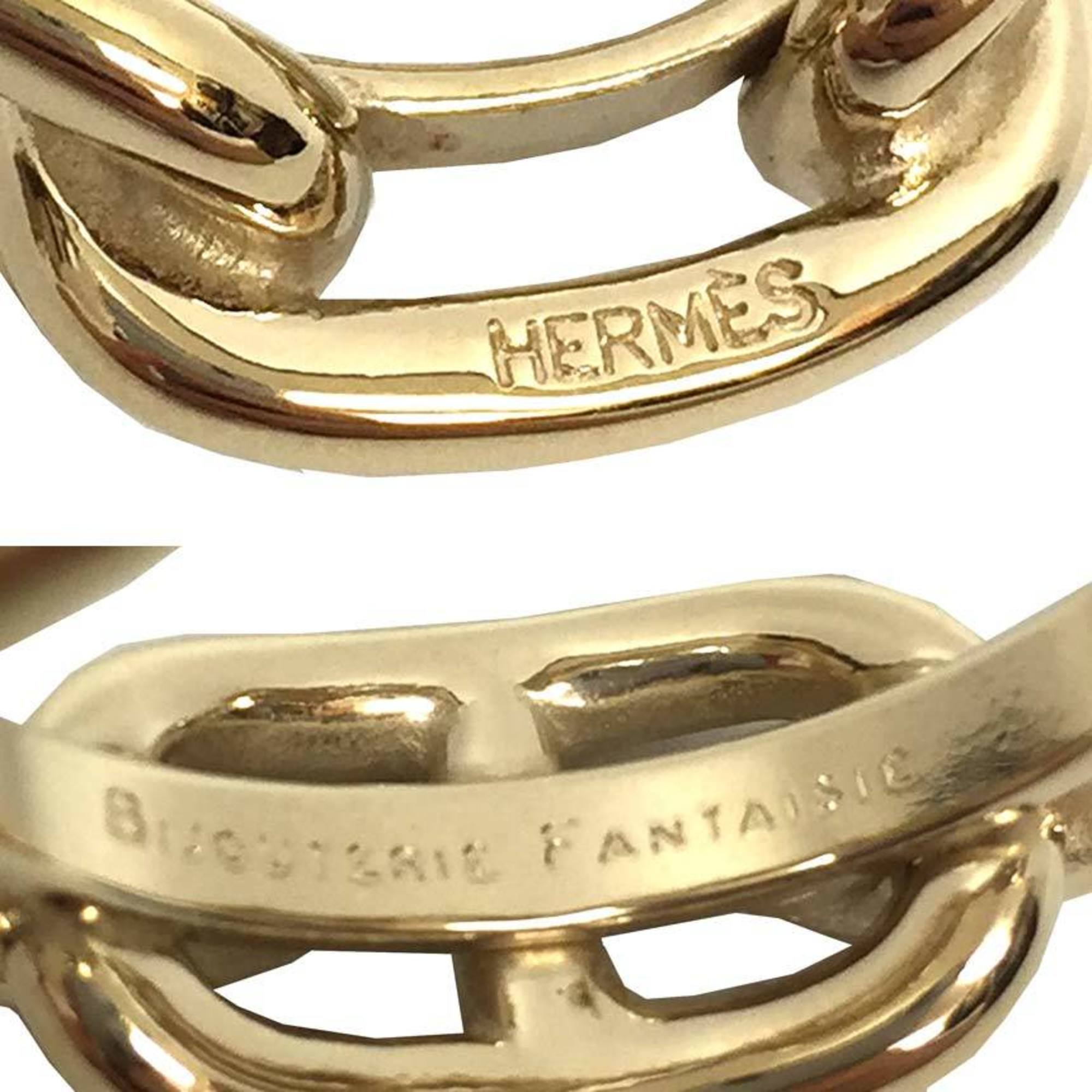 Hermes HERMES Chaine d'Ancre Scarf Ring Gold Color aq6501