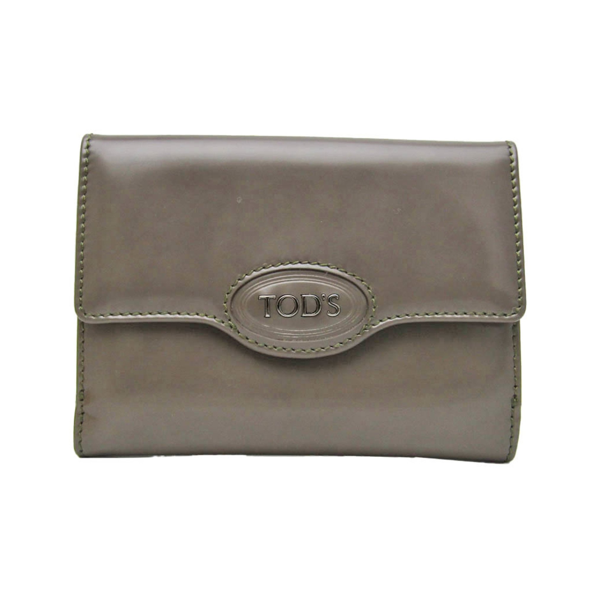 Tod's Women's Leather Wallet (bi-fold) Grayish