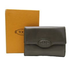 Tod's Women's Leather Wallet (bi-fold) Grayish