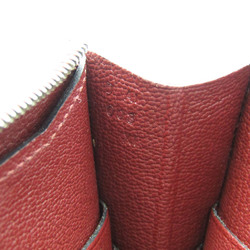 Hermes Remix Voyage Women's Leather Long Wallet (bi-fold) Rouge H