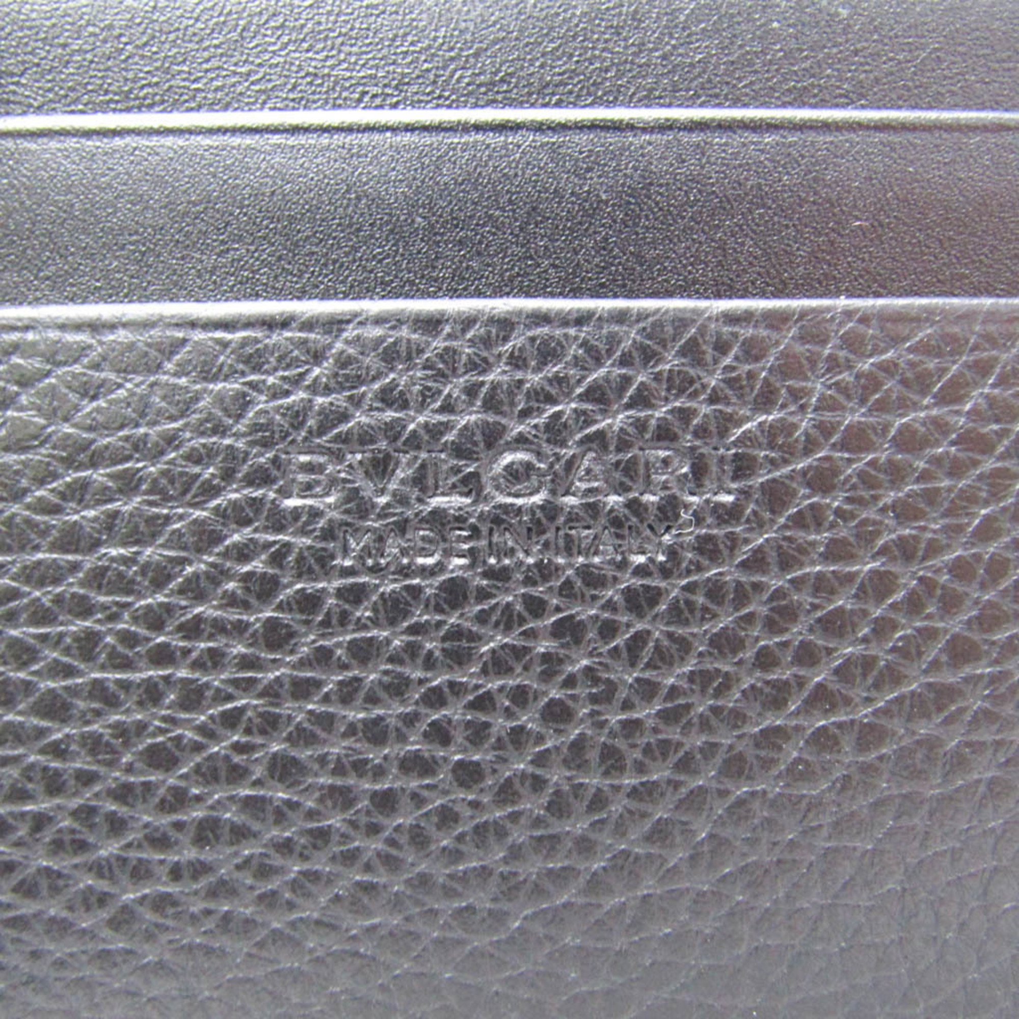 Bvlgari Octo 36969 Leather Card Case Black