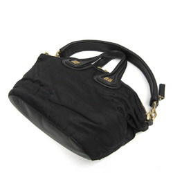 Givenchy Nightingale Star Studs Women's Leather,Nylon Handbag,Shoulder Bag Black