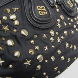 Givenchy Nightingale Star Studs Women's Leather,Nylon Handbag,Shoulder Bag Black