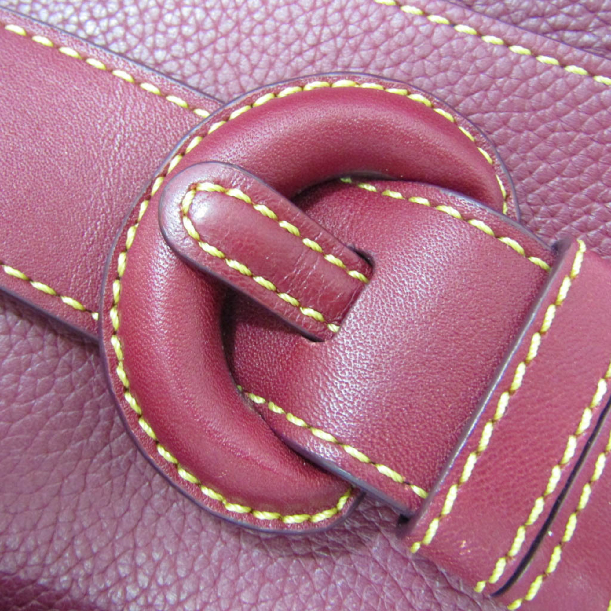 J&M Davidson THE BELT BAG 1813N Women's Leather Shoulder Bag Burgundy