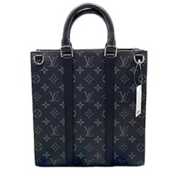 Louis Vuitton Shoulder Bag Monogram Eclipse Sac Pla Cross M46098 Black Tote