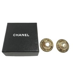 Chanel engraved GP gold earrings