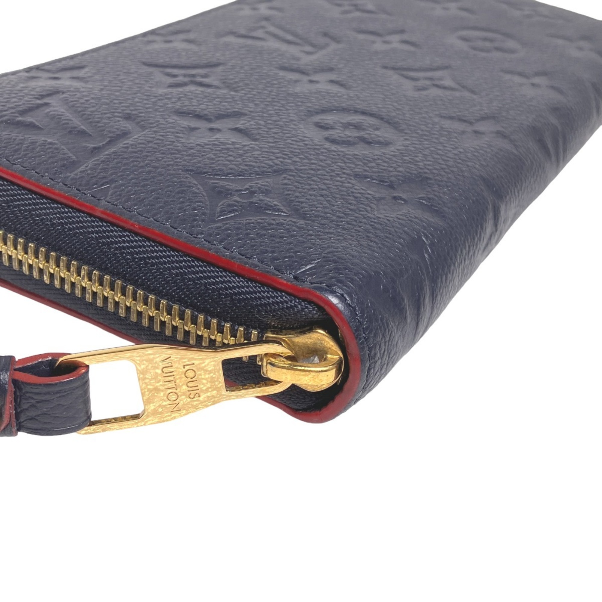 Louis Vuitton Zippy Wallet Empreinte Marine Rouge M62121 Long