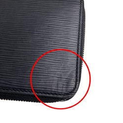 Louis Vuitton Round Zipper Epi Zippy Organizer M60632 Noir Long Wallet
