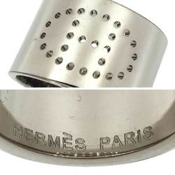 HERMES Scarf Ring H Punching Evelyn Silver Hermes aq6656