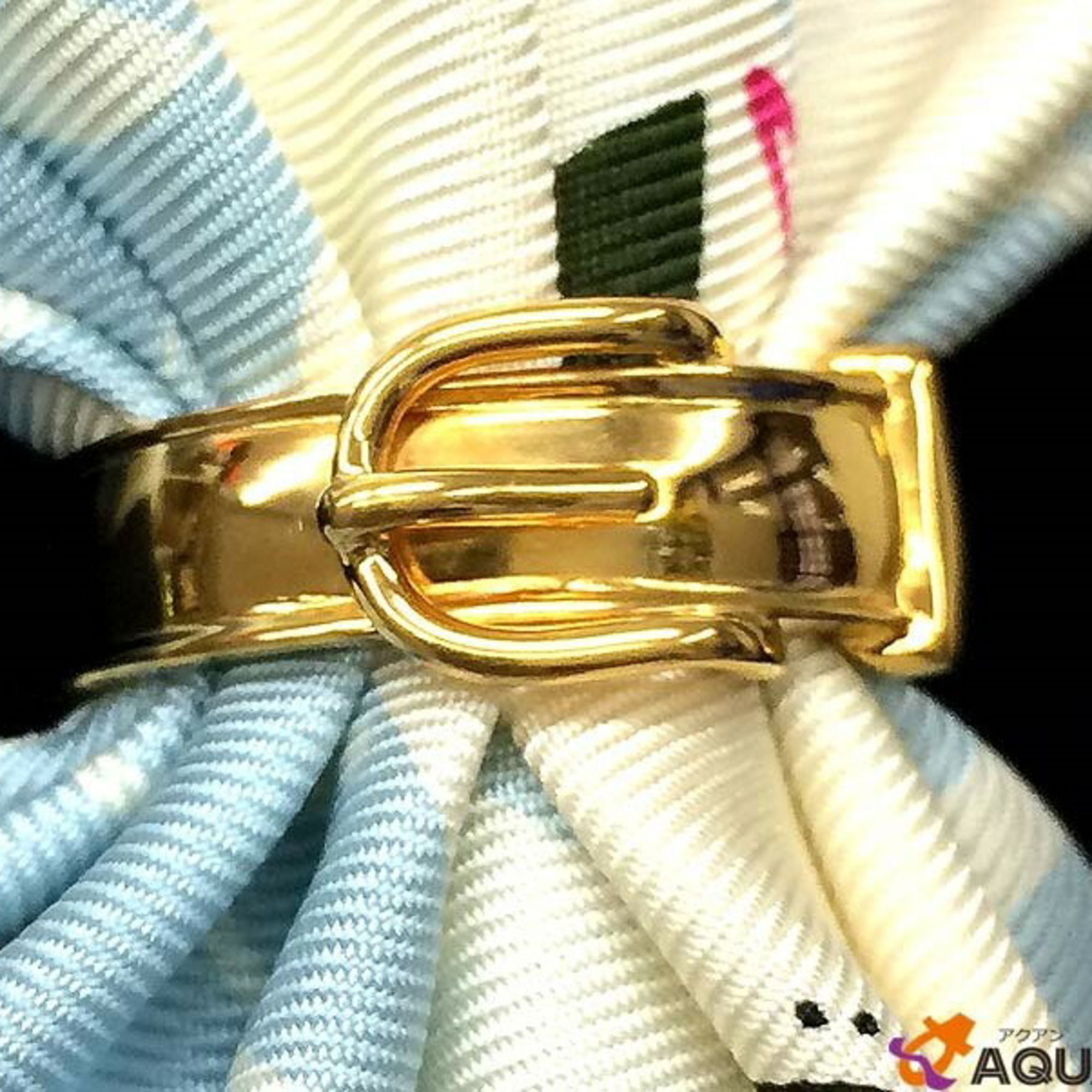 Hermes HERMES scarf ring belt motif gold color closure aq6539