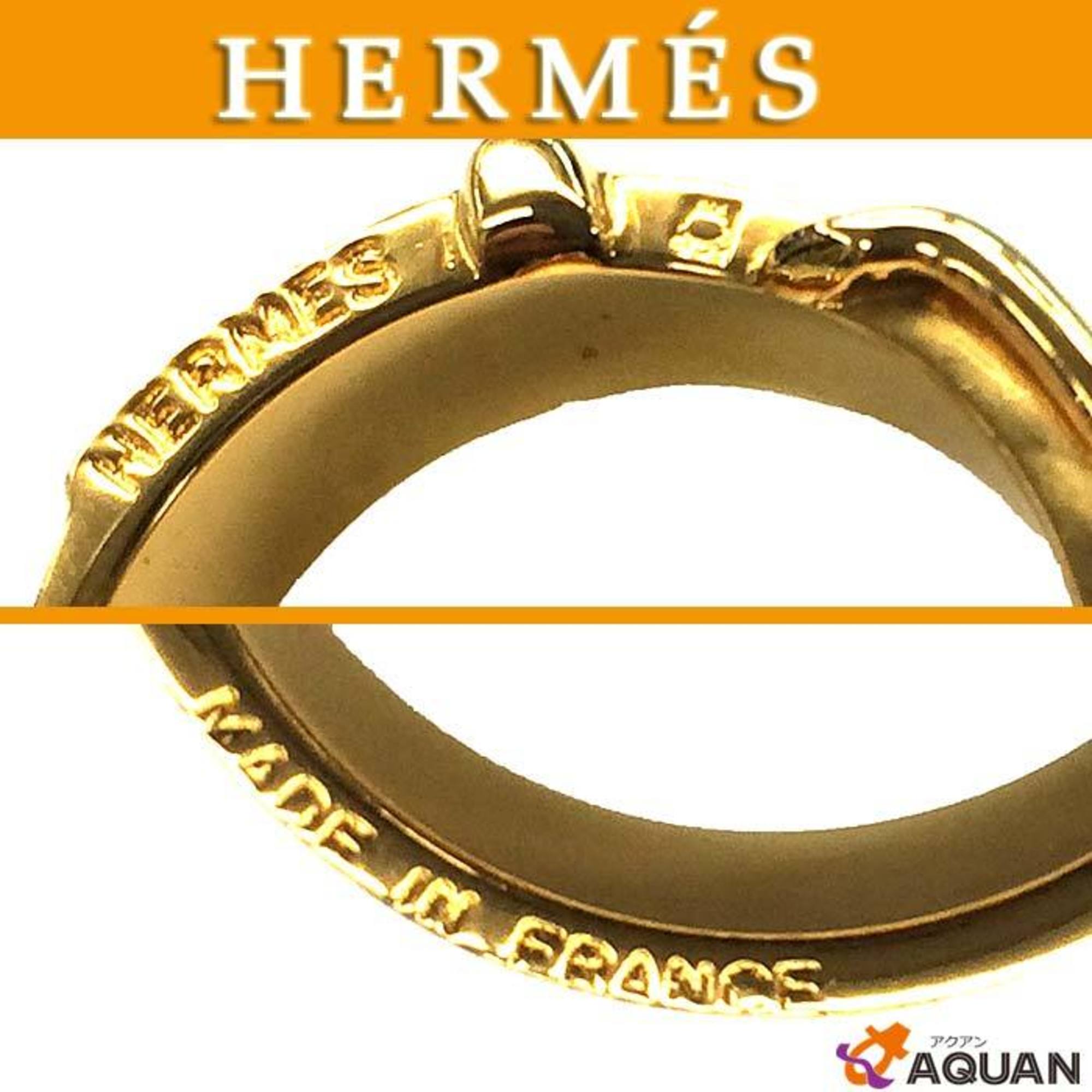 Hermes HERMES scarf ring belt motif gold color closure aq6539