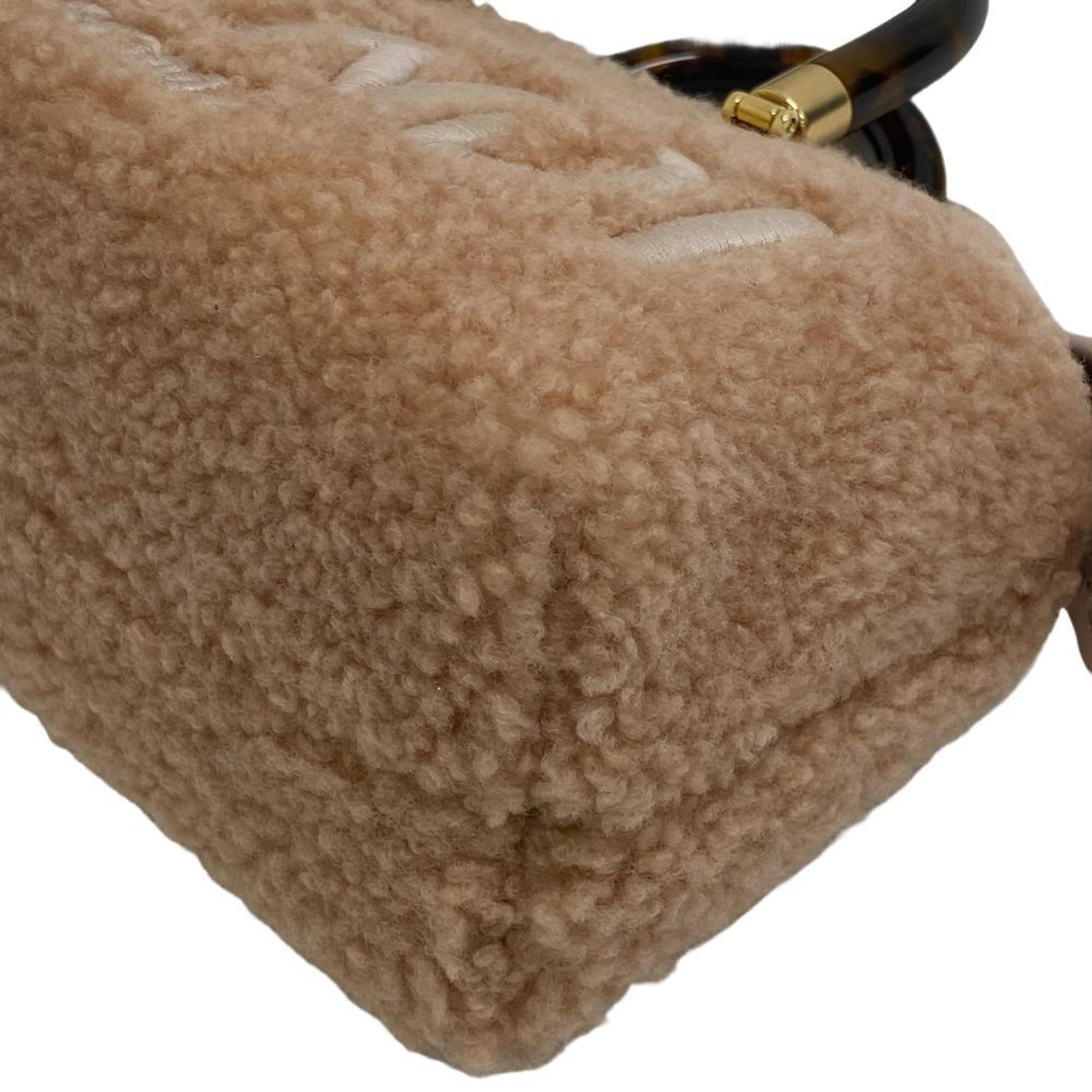 FENDI 8BS067 Visible Mini Handbag 2way Shoulder Bag Beige Ladies