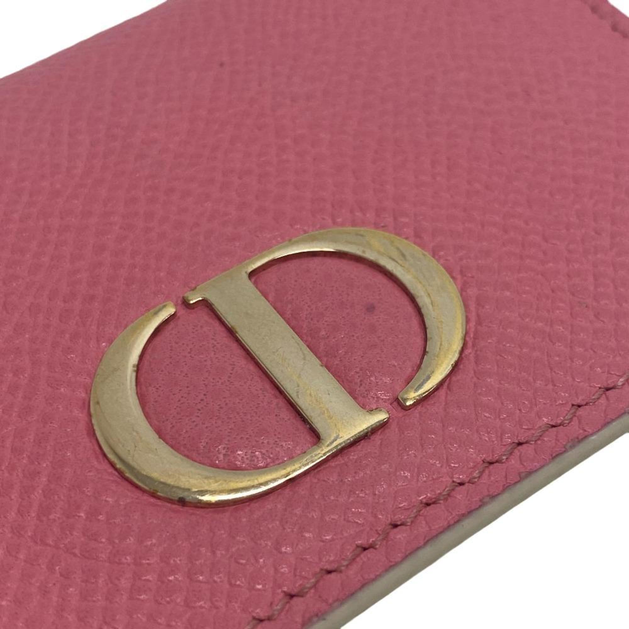 Christian Dior Dior Montaigne tri-fold wallet pink ladies