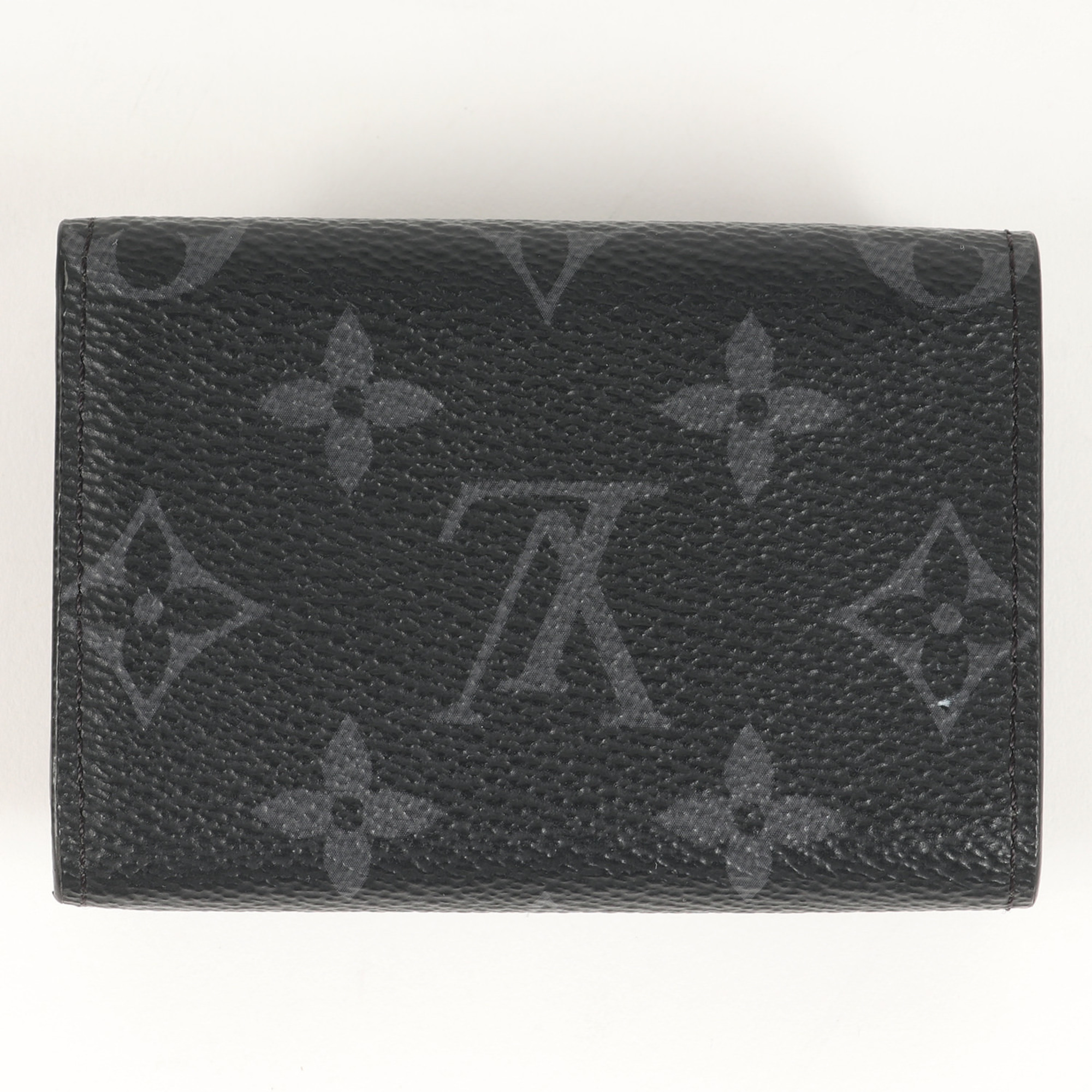 LOUIS VUITTON Monogram Eclipse Reverse Discovery Compact Wallet M45417 Trifold Current Model Black Gray Made in Spain