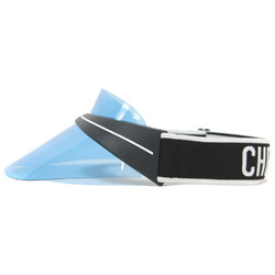 Christian Dior Sun Visor Blue Black Logo Tape Rubber Band CLUB1 Sports Casual