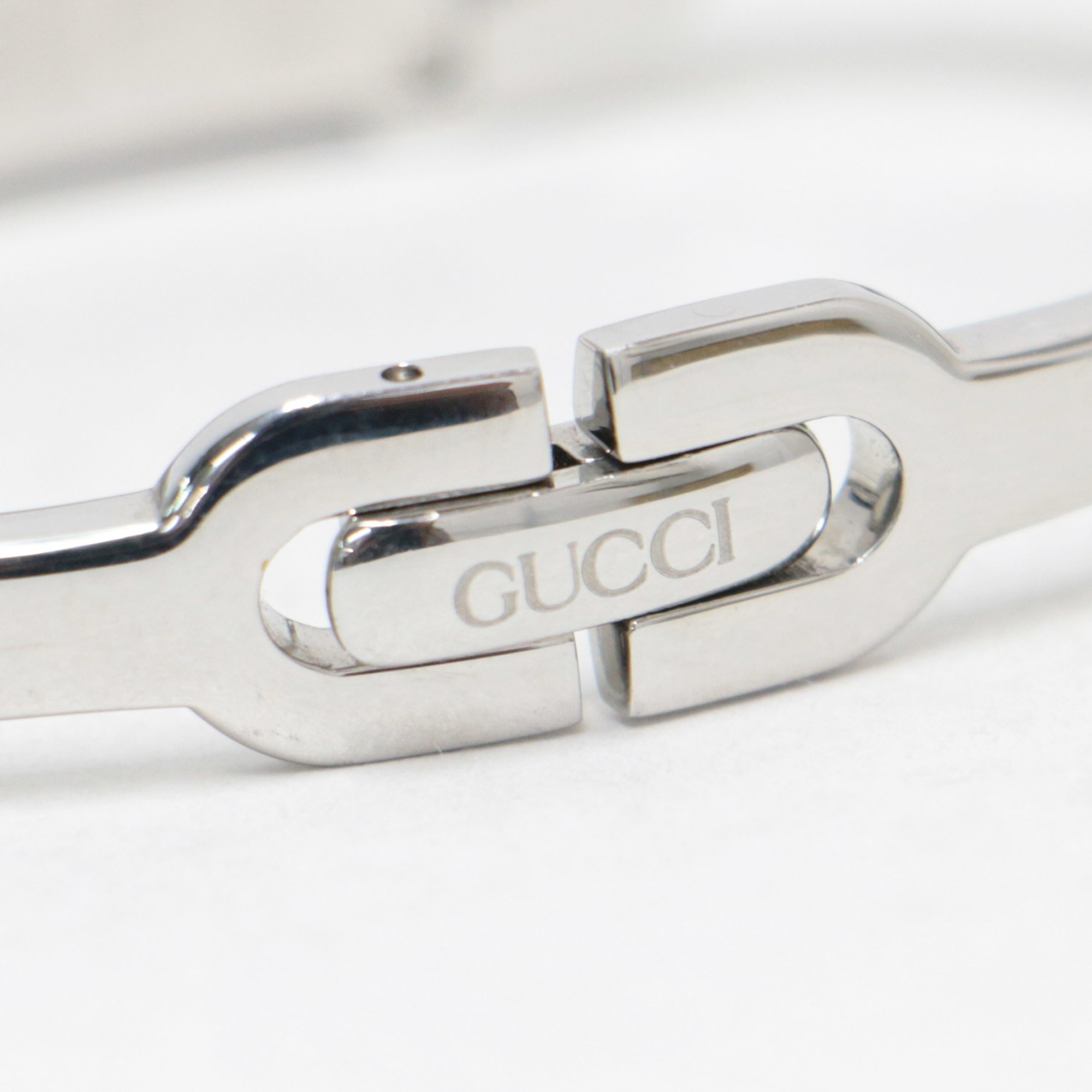GUCCI Gucci Watch Bangle Silver Beige Quartz Analog Stainless Steel 6800L Mini