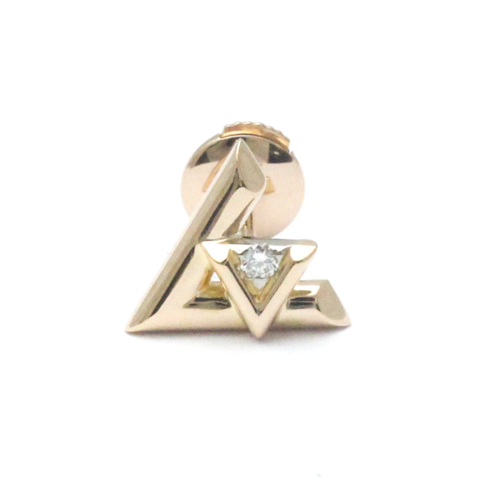 Louis Vuitton Earrings LV Vault One (Pink Gold X Diamond) Single Earrings Q96975 Diamond Pink Gold (18K) Stud Earrings Carat/0.02 Pink Gold