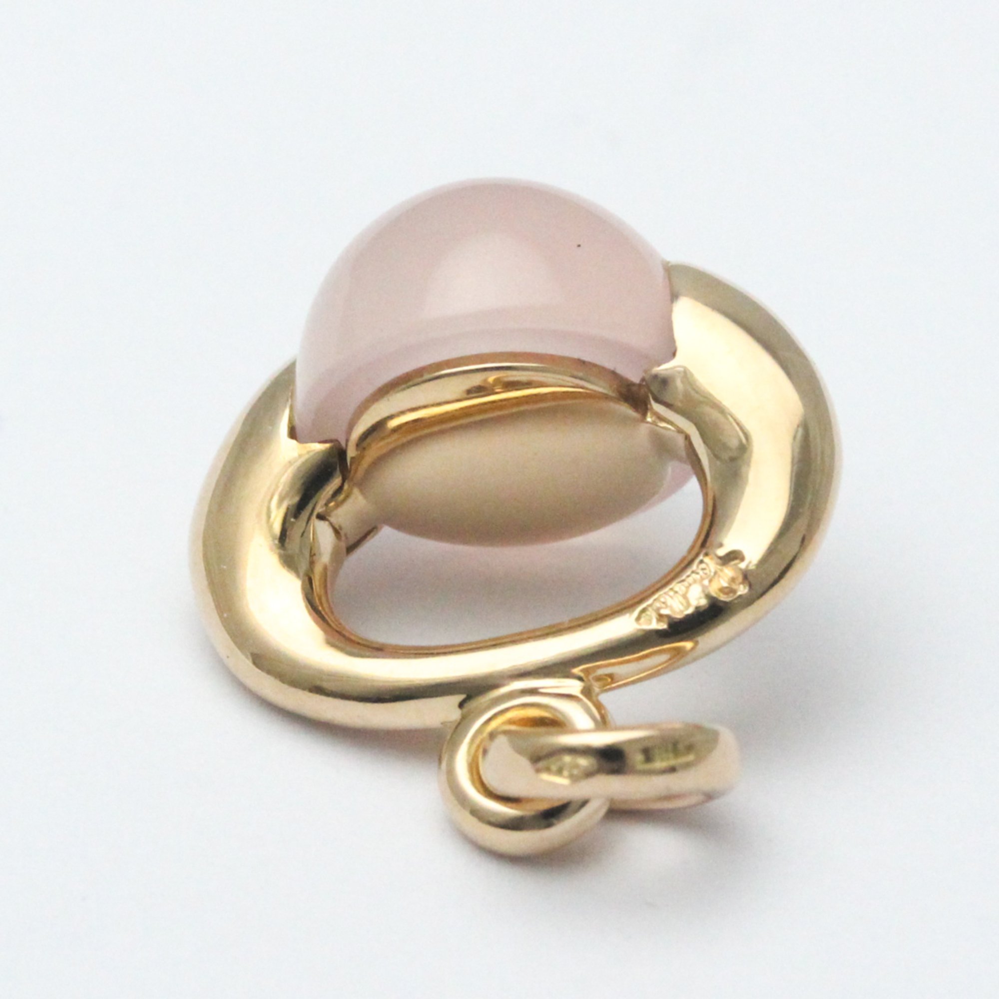 Pomellato Luna Charm Pink Gold (18K) Rose Quartz Women,Men Fashion Pendant Necklace (Pink Gold)