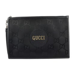 GUCCI Gucci Off The Grid Second Bag 625598 GG Nylon Leather Black Silver Hardware Wristlet Clutch Pouch