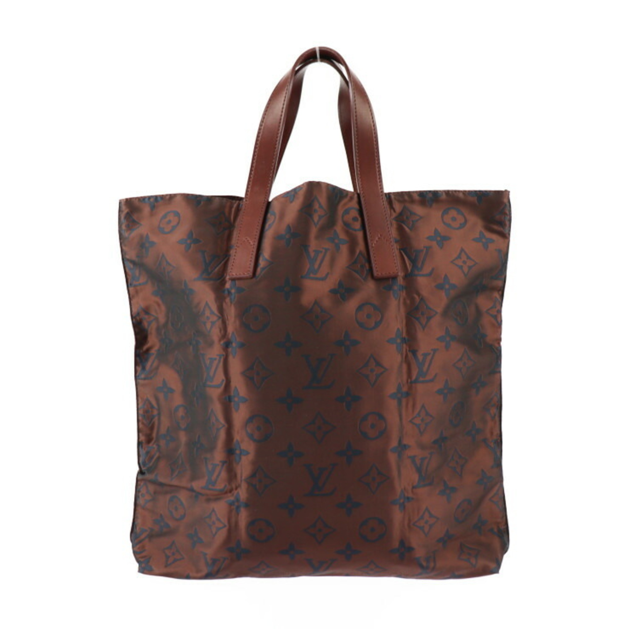 LOUIS VUITTON Cava Escapade Monogram Tote Bag M56710 Nylon Leather Brown with Pouch Vuitton