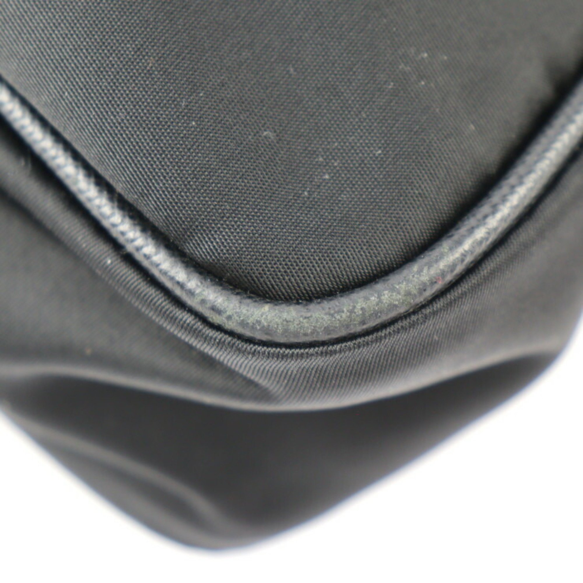 PRADA Prada Crossbody Bag Shoulder VA0797 Nylon Saffiano Leather Black Silver Hardware Jacquard Logo Triangle
