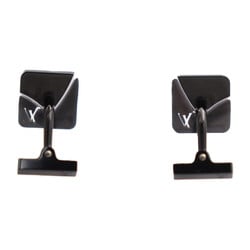 LOUIS VUITTON Louis Vuitton Bouton de Manchette Champs Elysees Cufflinks M65044 Metal Black with Damier Case