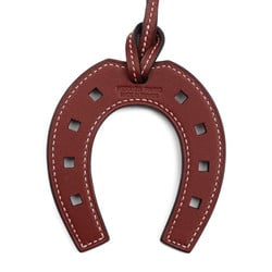 HERMES Paddock Faire a Cheval Other Accessories Vaux Swift Rouge Ash Bag Charm Horseshoe