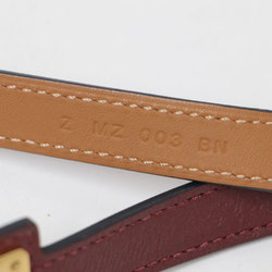 HERMES Hermes Bracelet Bangle Leather Cadena O'Kelly Z Engraved Red Brown T2 Made in France Accessories Jewelry