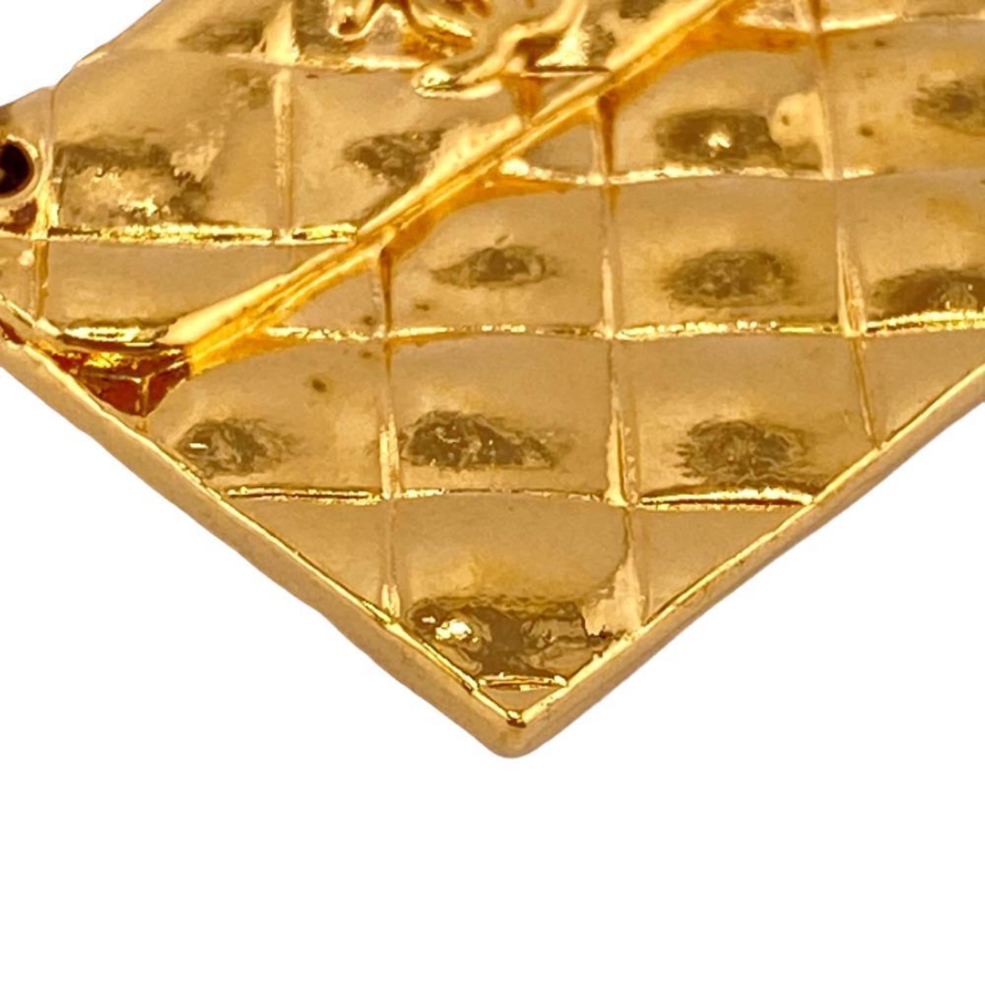 CHANEL Chanel Matelasse Bag Motif Coco Mark Brooch Gold Men's Women's