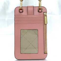 Michael Kors Shoulder Bag Brown Pink Primrose 35R3GTVC2B Pochette Phone PVC Leather MICHAEL KORS Wallet MK Folder