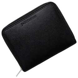 J&M DAVIDSON Coin Case Black 10224N 7495 9990 Purse Leather Round Wallet Compact