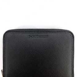 J&M DAVIDSON Coin Case Black 10224N 7495 9990 Purse Leather Round Wallet Compact