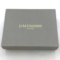 J&M DAVIDSON Coin Case Black 10224N 7495 9990 Purse Leather Round Wallet Compact