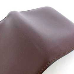 FENDI Bifold Wallet Bordeaux Beige Visible 8M0387 Studded Leather Compact Ladies