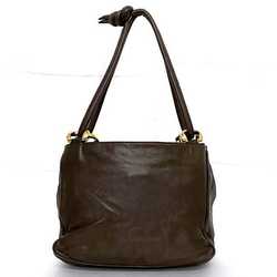 LOEWE Shoulder Bag Brown Anagram Leather Nappa Ladies