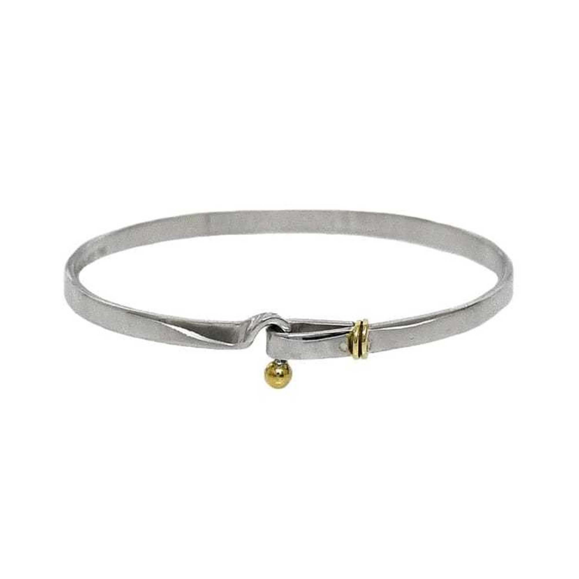 Tiffany Bangle Hook & Eye Silver Yellow Gold YG 925 750 K18 TIFFANY&Co.  Bracelet Combination