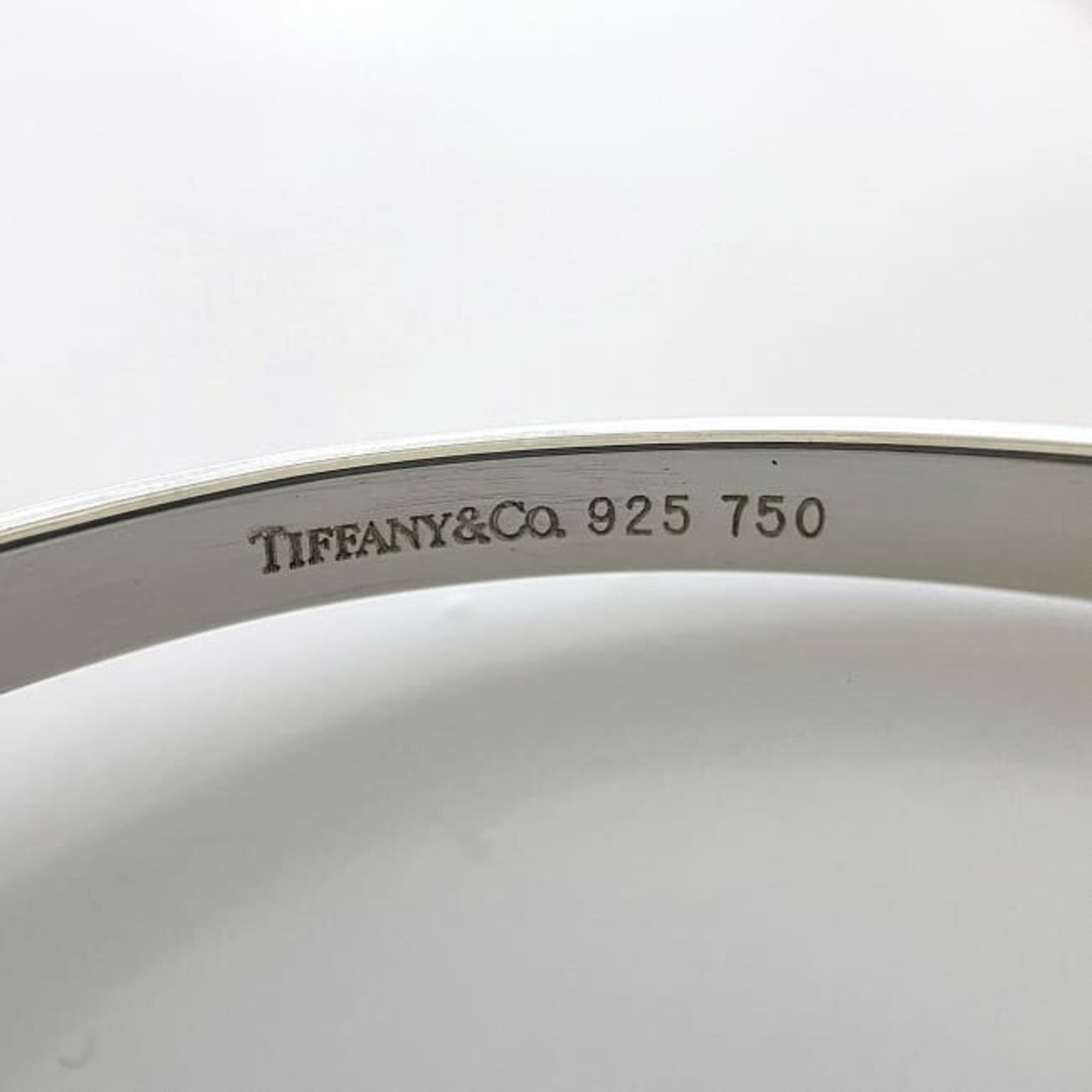 Tiffany Bangle Hook & Eye Silver Yellow Gold YG 925 750 K18 TIFFANY&Co. Bracelet Combination