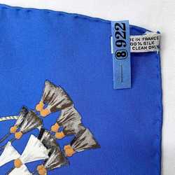 Hermes Large Scarf Muffler Carre 90 Blue White Seville Holiday 100% Silk HERMES Ladies