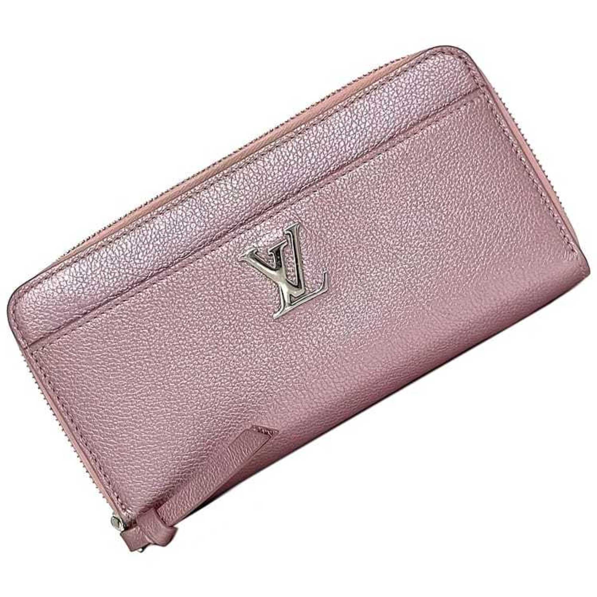 Louis Vuitton Round Long Wallet Zippy Lock Me Crystal Rose M69812 Calf Leather UB3240 LOUIS VUITTON LV Grain Day Limited