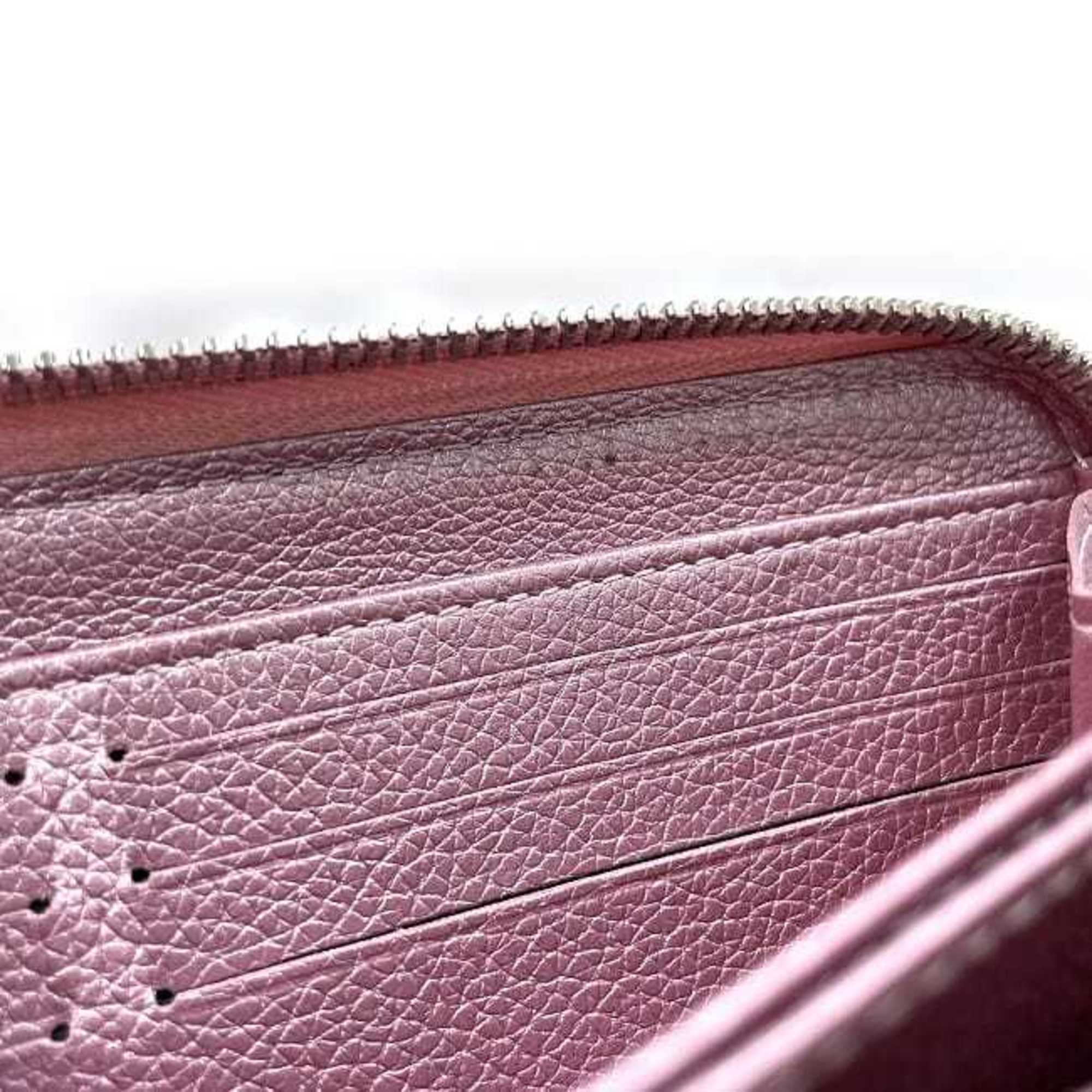 Louis Vuitton Round Long Wallet Zippy Lock Me Crystal Rose M69812 Calf Leather UB3240 LOUIS VUITTON LV Grain Day Limited