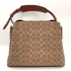 Coach Bag Signature 2way Brown Shoulder C2745 PVC x Leather COACH