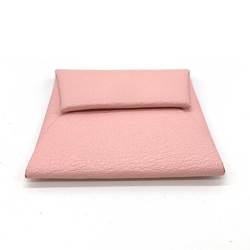 Hermes Wallet Bastia Rose Sakura Baby Pink Coin Case Purse Square Ladies Chevre Leather HERMES