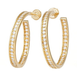 Cartier Classic Hoop K18YG Yellow Gold Earrings