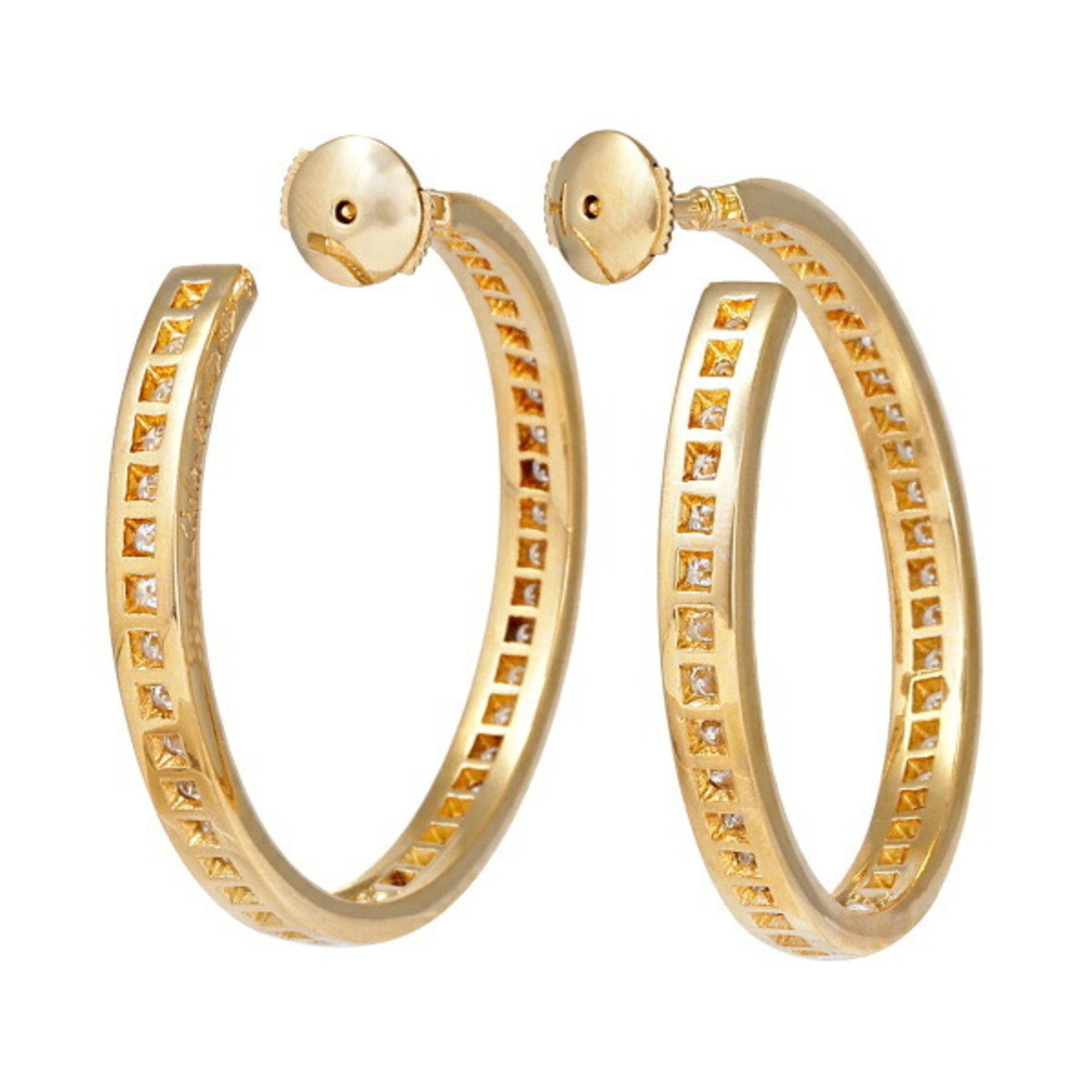 Cartier Classic Hoop K18YG Yellow Gold Earrings
