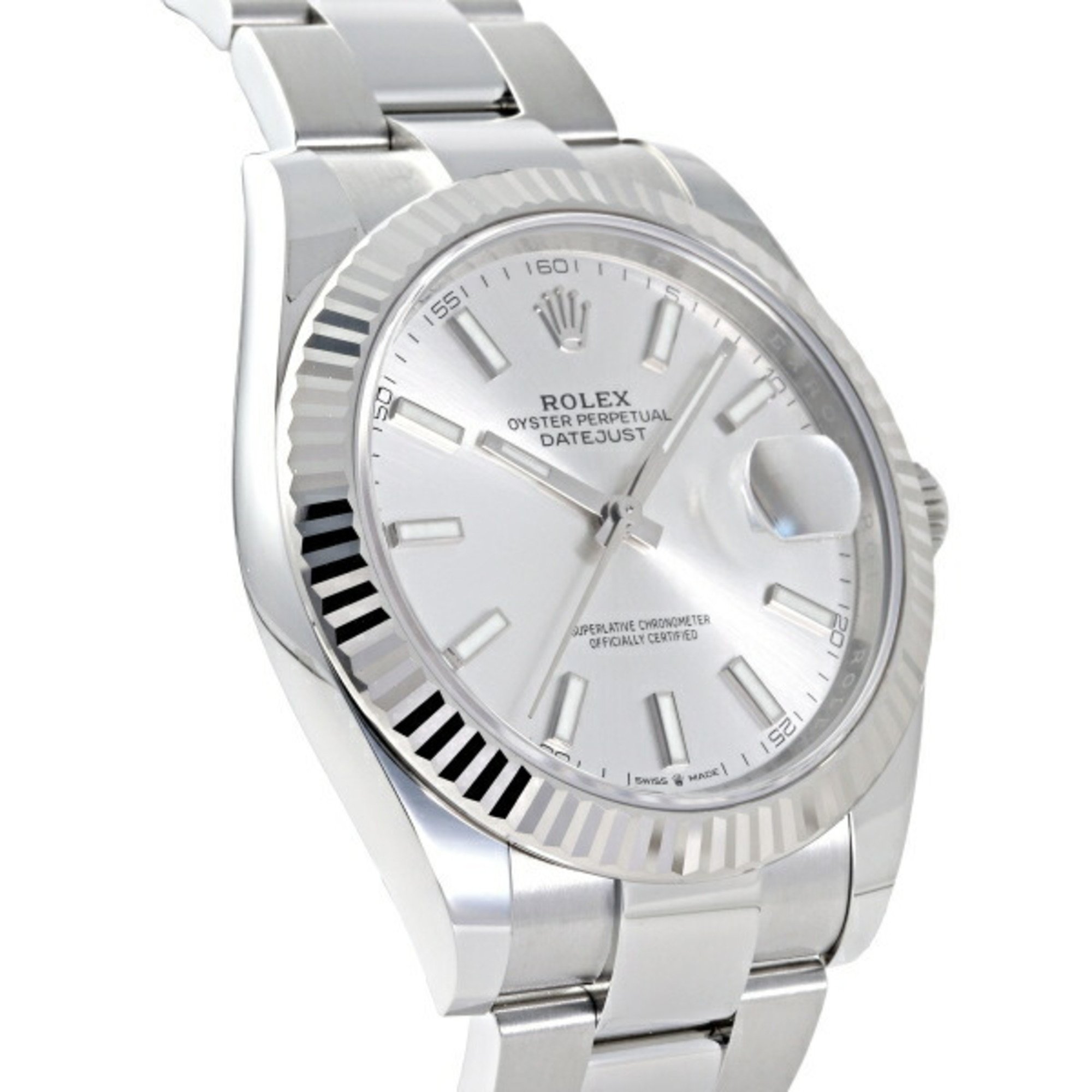 Rolex Datejust 41 126334 Silver/Bar Dial Watch Men's