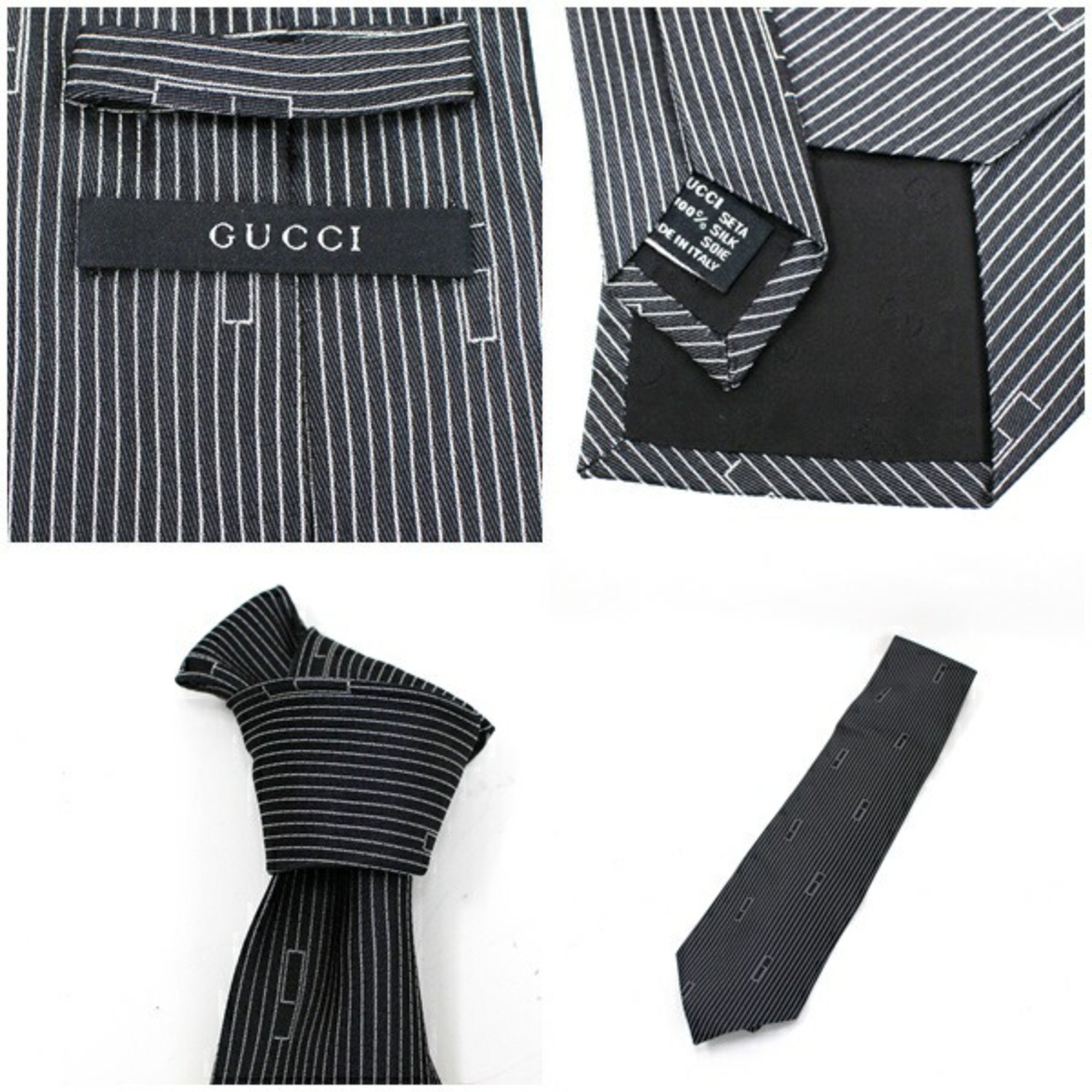Gucci Silk Tie Striped Pattern GUCCI Men's