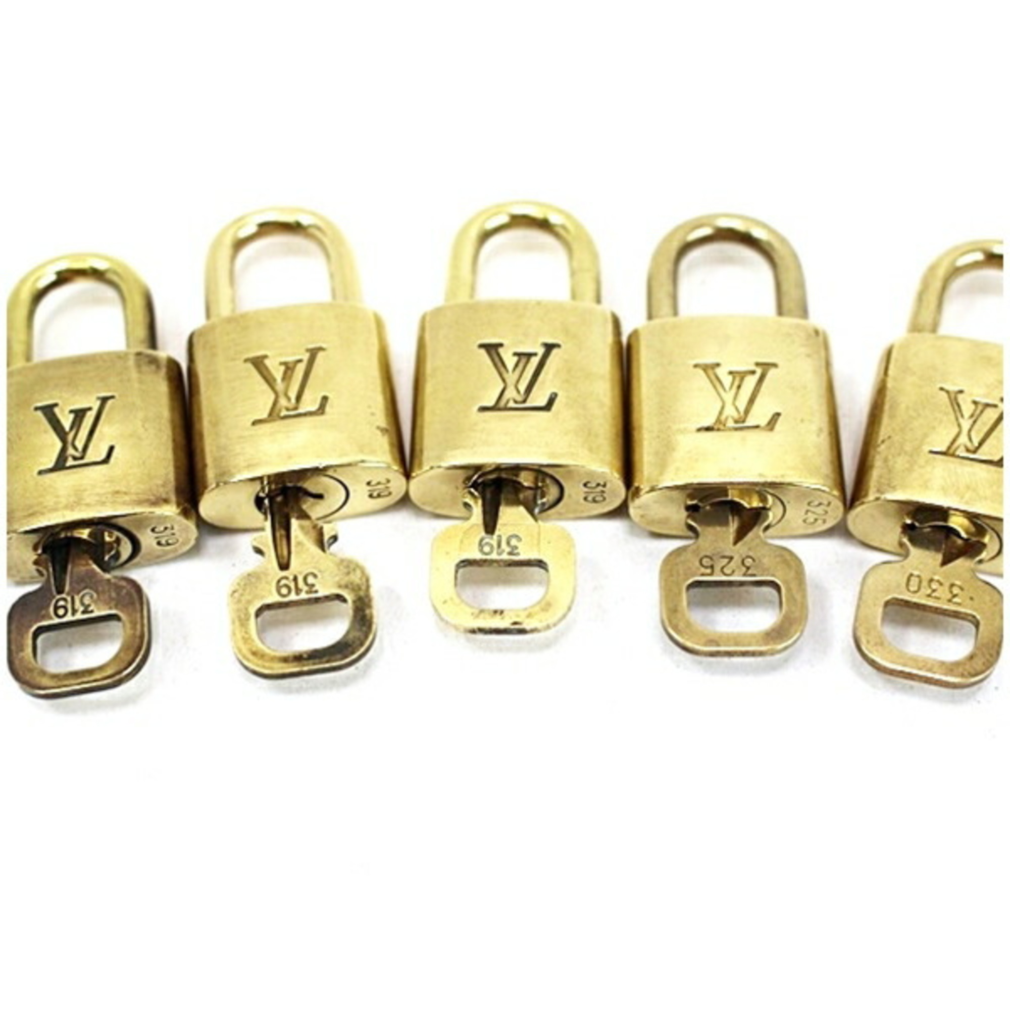 Louis Vuitton Cadena Padlock Set of 5 Gold 319 325 330 LOUIS VUITTON